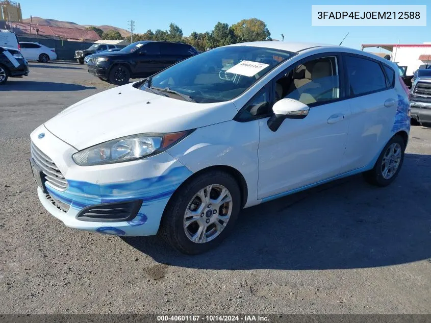 2014 Ford Fiesta Se VIN: 3FADP4EJ0EM212588 Lot: 40601167