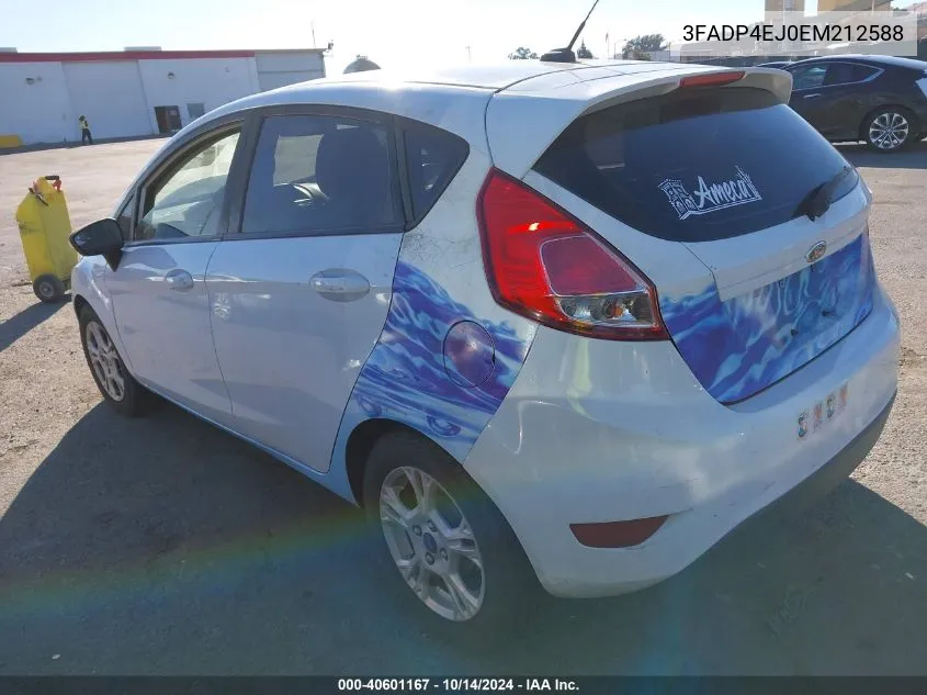 2014 Ford Fiesta Se VIN: 3FADP4EJ0EM212588 Lot: 40601167