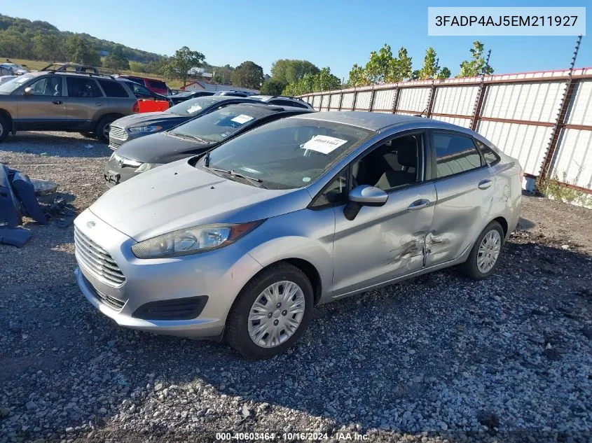 2014 Ford Fiesta S VIN: 3FADP4AJ5EM211927 Lot: 40603464