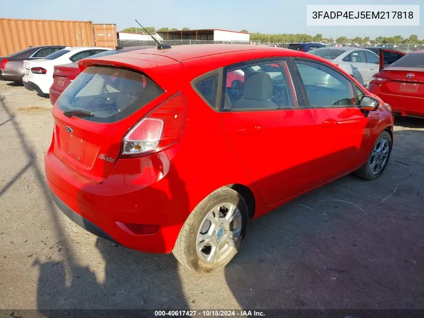 2014 Ford Fiesta Se VIN: 3FADP4EJ5EM217818 Lot: 40617427