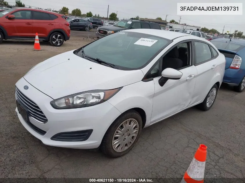 2014 Ford Fiesta S VIN: 3FADP4AJ0EM139731 Lot: 40621150