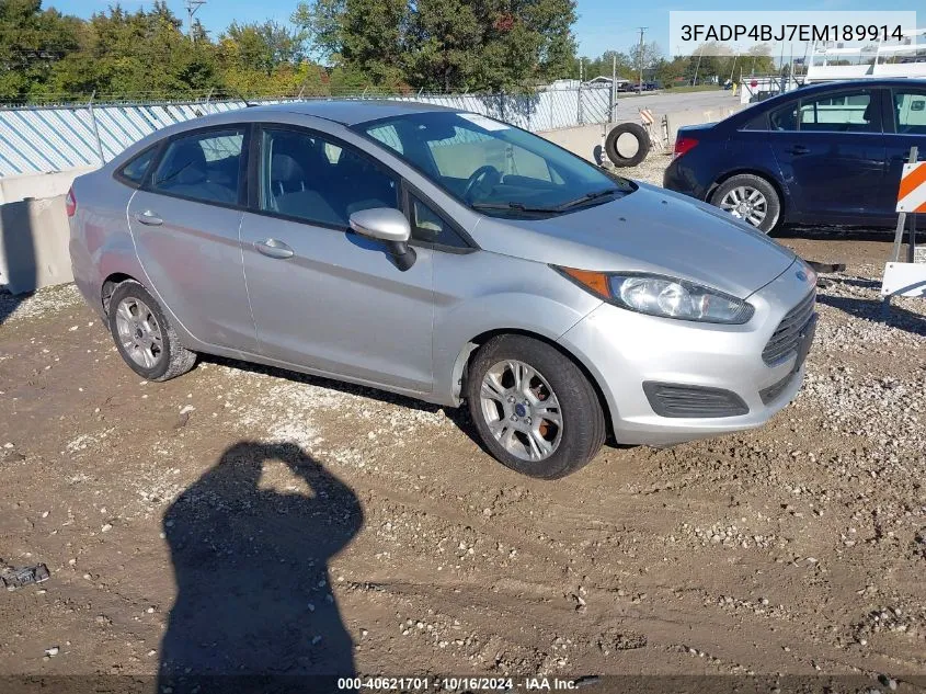 2014 Ford Fiesta Se VIN: 3FADP4BJ7EM189914 Lot: 40621701