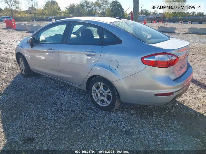 2014 Ford Fiesta Se VIN: 3FADP4BJ7EM189914 Lot: 40621701