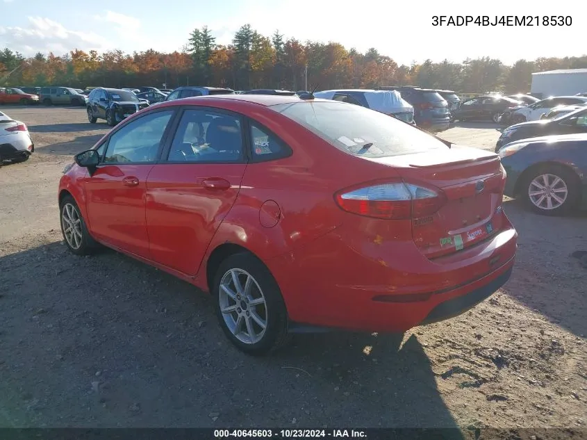 2014 Ford Fiesta Se VIN: 3FADP4BJ4EM218530 Lot: 40645603