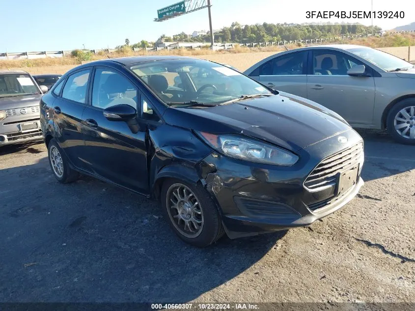 2014 Ford Fiesta Se VIN: 3FAEP4BJ5EM139240 Lot: 40660307