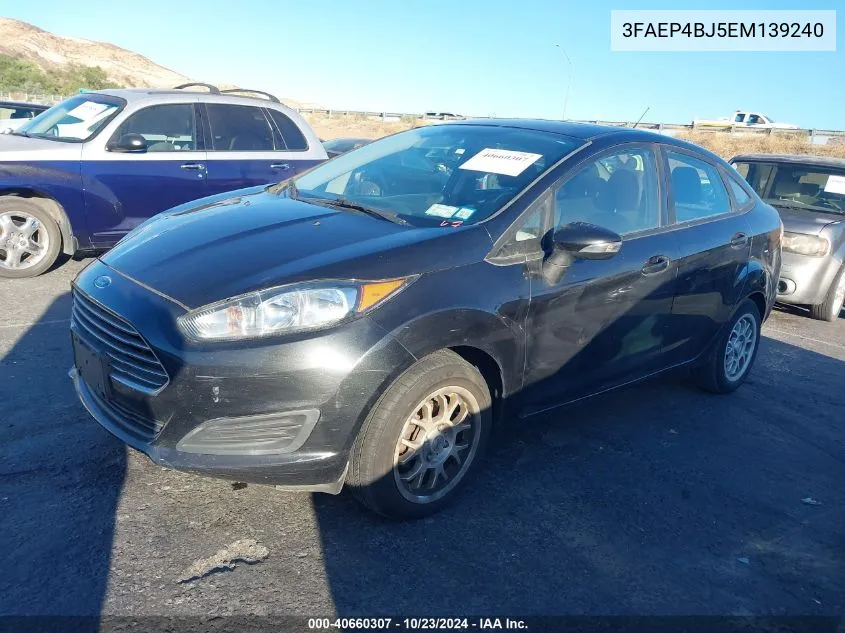 2014 Ford Fiesta Se VIN: 3FAEP4BJ5EM139240 Lot: 40660307