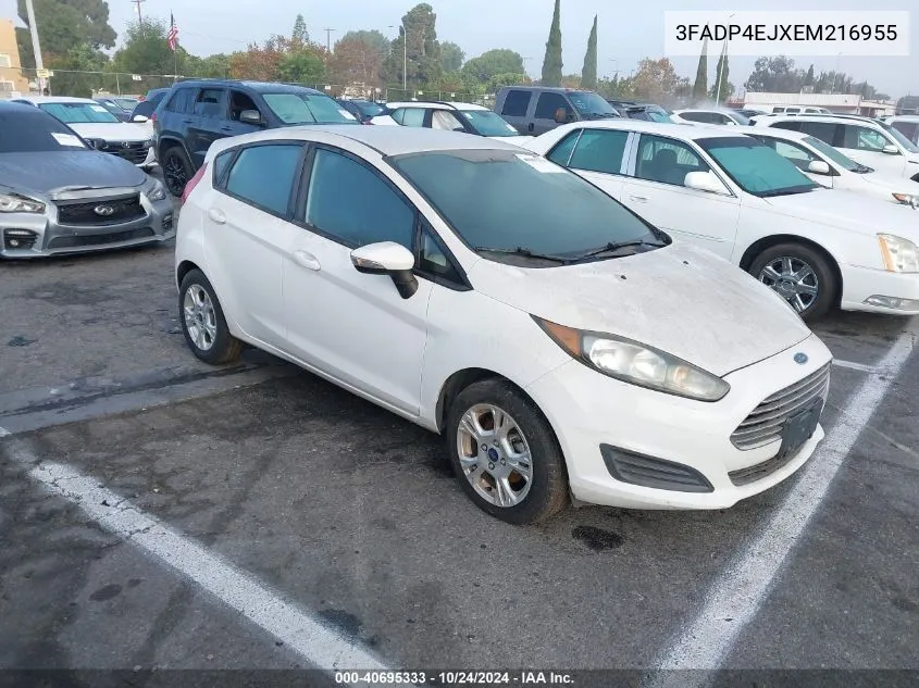 2014 Ford Fiesta Se VIN: 3FADP4EJXEM216955 Lot: 40695333