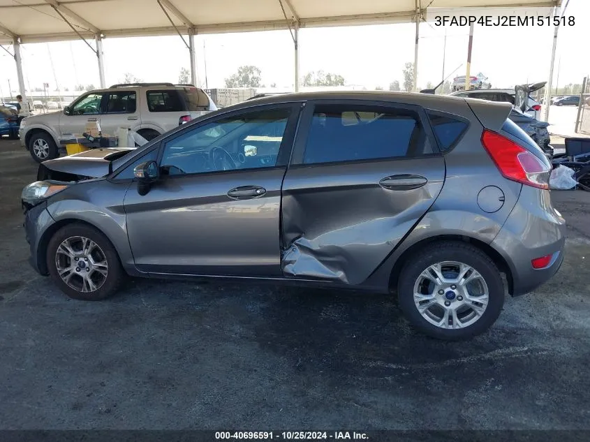 2014 Ford Fiesta Se VIN: 3FADP4EJ2EM151518 Lot: 40696591