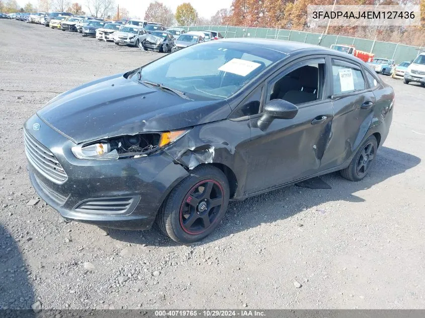 2014 Ford Fiesta S VIN: 3FADP4AJ4EM127436 Lot: 40719765