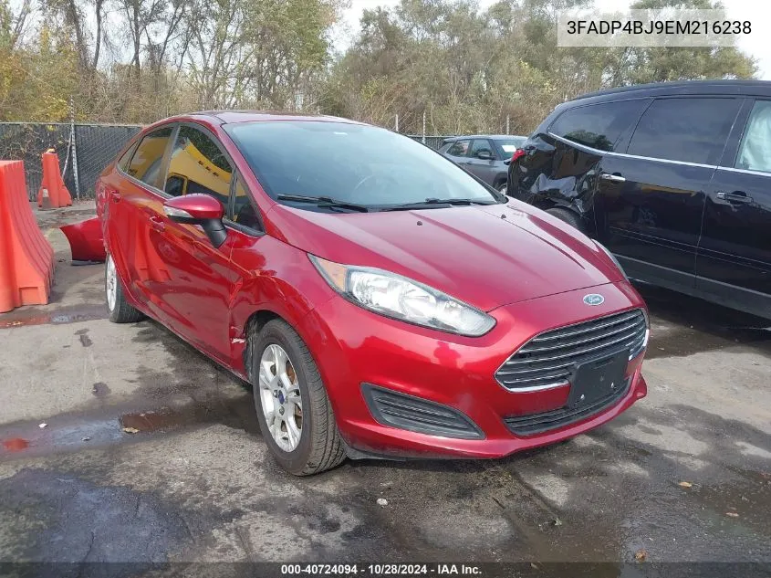 2014 Ford Fiesta Se VIN: 3FADP4BJ9EM216238 Lot: 40724094