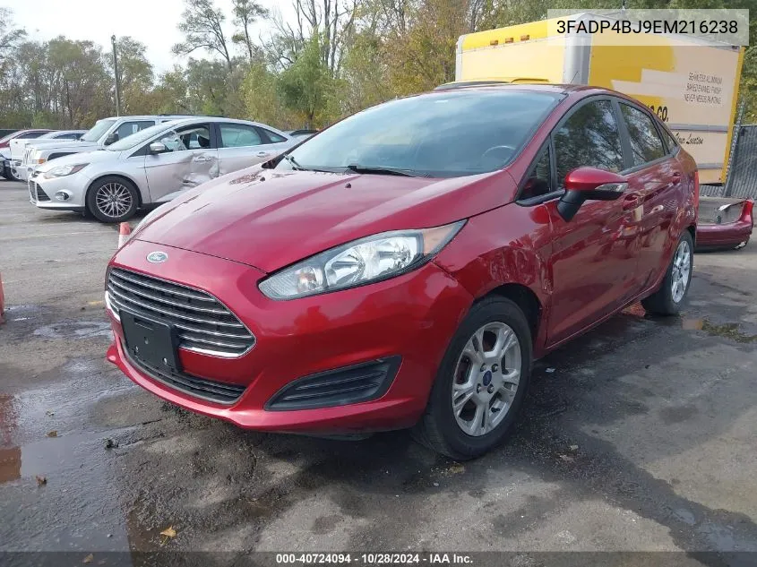 2014 Ford Fiesta Se VIN: 3FADP4BJ9EM216238 Lot: 40724094