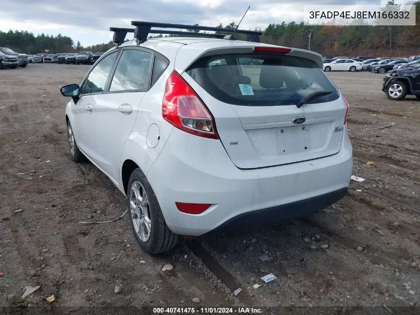 2014 Ford Fiesta Se VIN: 3FADP4EJ8EM166332 Lot: 40741475