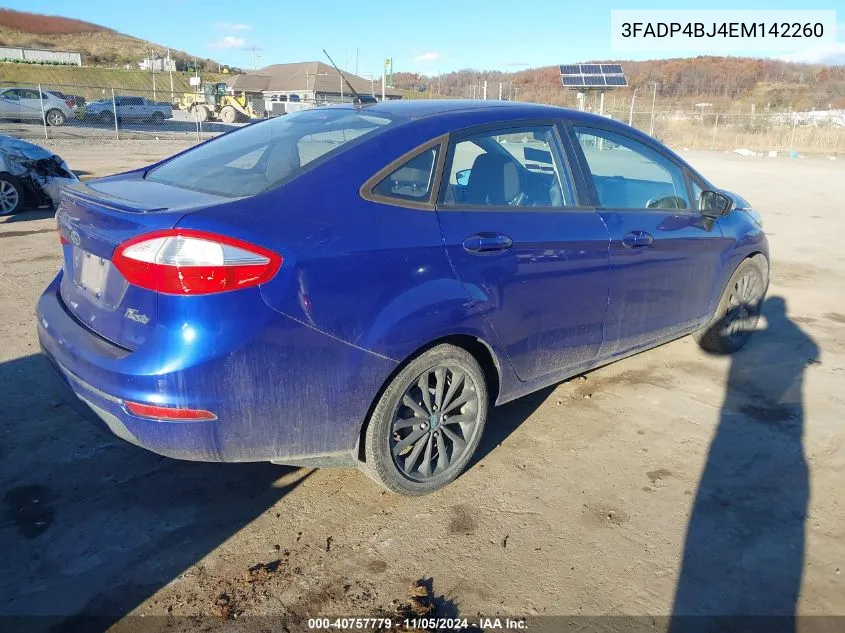 3FADP4BJ4EM142260 2014 Ford Fiesta Se