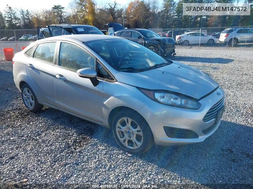 2014 Ford Fiesta Se VIN: 3FADP4BJ4EM147572 Lot: 40759130