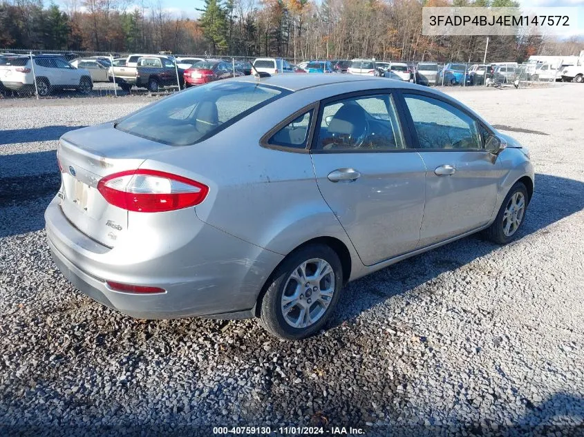 2014 Ford Fiesta Se VIN: 3FADP4BJ4EM147572 Lot: 40759130