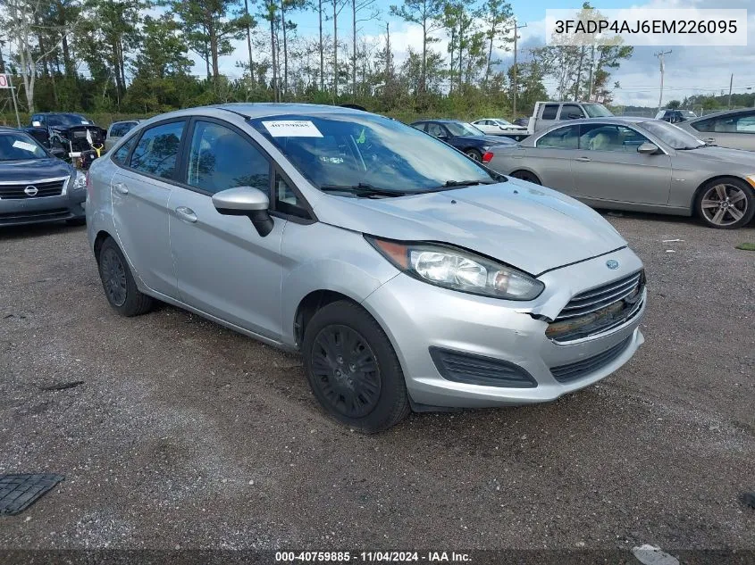 2014 Ford Fiesta S VIN: 3FADP4AJ6EM226095 Lot: 40759885