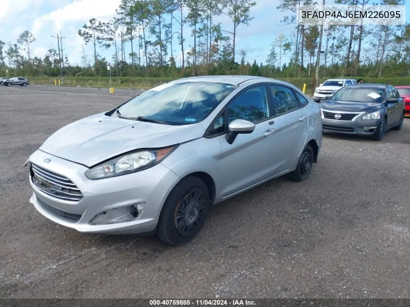 2014 Ford Fiesta S VIN: 3FADP4AJ6EM226095 Lot: 40759885