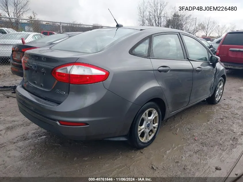 2014 Ford Fiesta Se VIN: 3FADP4BJ0EM226480 Lot: 40761646