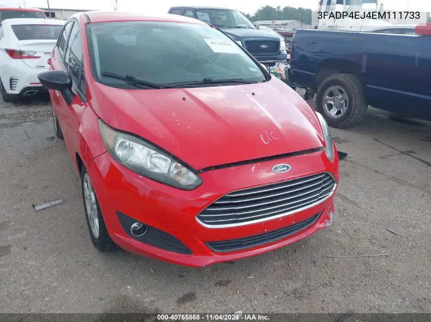 2014 Ford Fiesta Se VIN: 3FADP4EJ4EM111733 Lot: 40765868