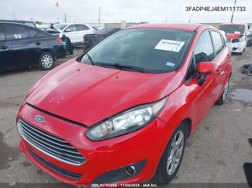 2014 Ford Fiesta Se VIN: 3FADP4EJ4EM111733 Lot: 40765868