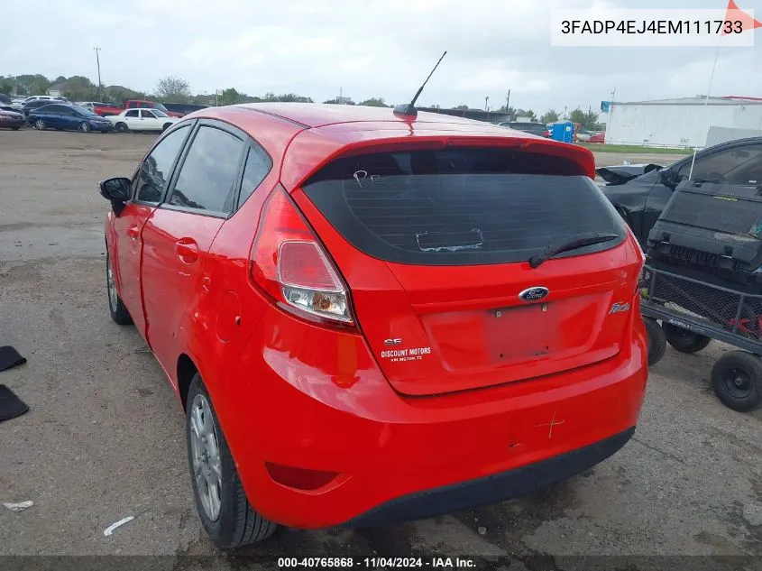 2014 Ford Fiesta Se VIN: 3FADP4EJ4EM111733 Lot: 40765868