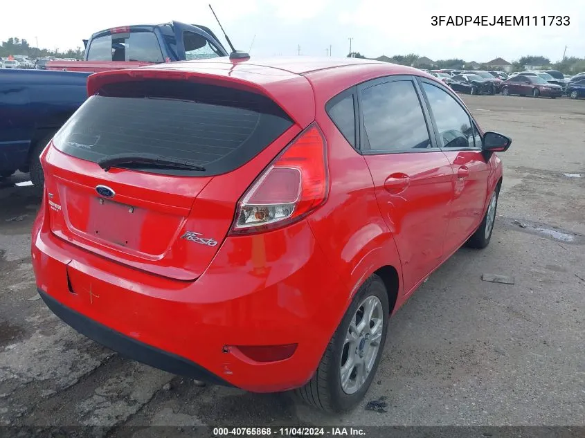 2014 Ford Fiesta Se VIN: 3FADP4EJ4EM111733 Lot: 40765868