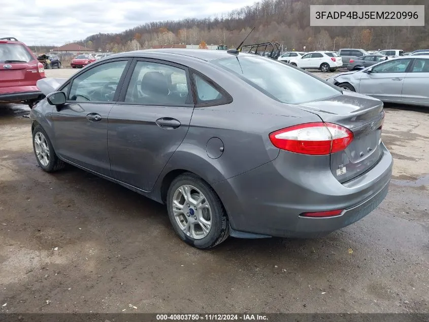 2014 Ford Fiesta Se VIN: 3FADP4BJ5EM220996 Lot: 40803750