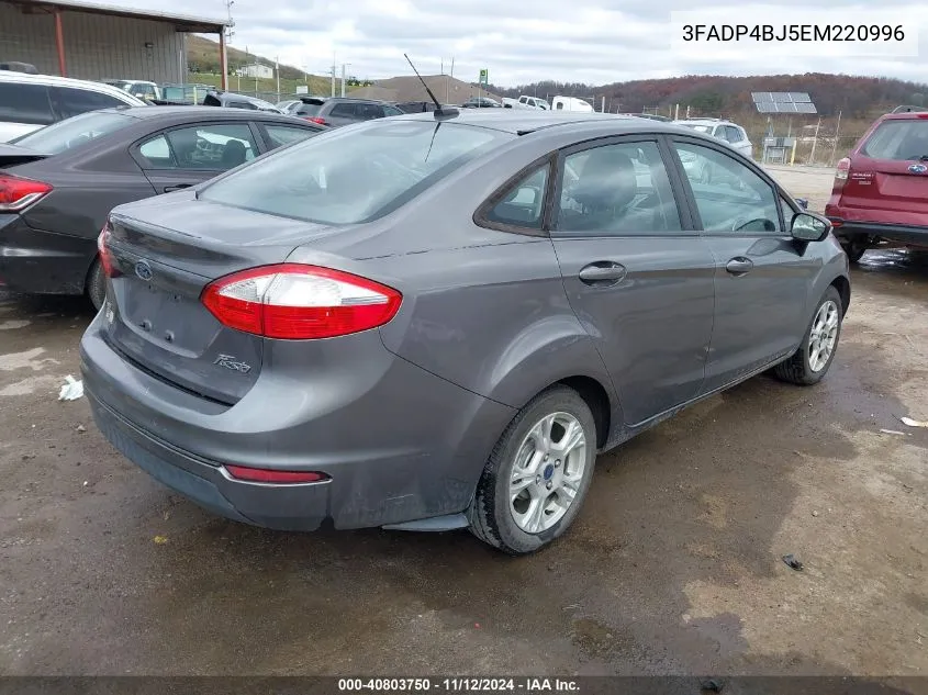 2014 Ford Fiesta Se VIN: 3FADP4BJ5EM220996 Lot: 40803750