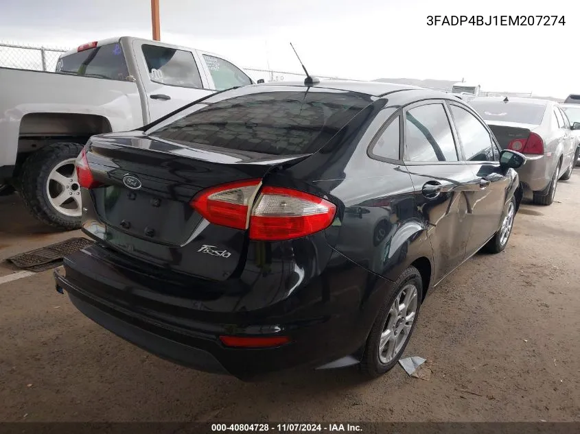 2014 Ford Fiesta Se VIN: 3FADP4BJ1EM207274 Lot: 40804728