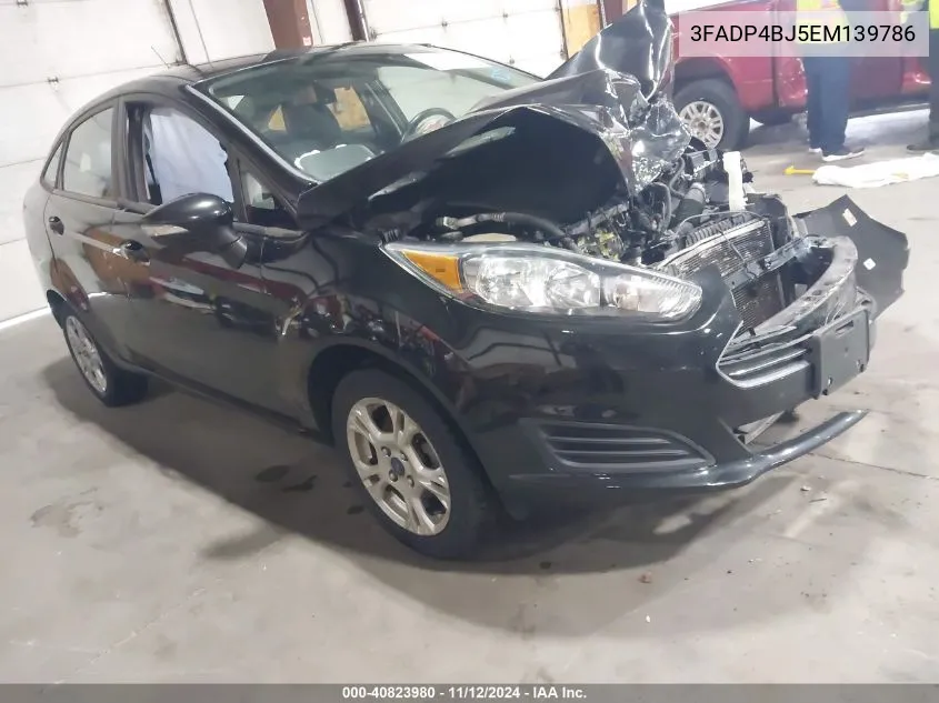 2014 Ford Fiesta Se VIN: 3FADP4BJ5EM139786 Lot: 40823980