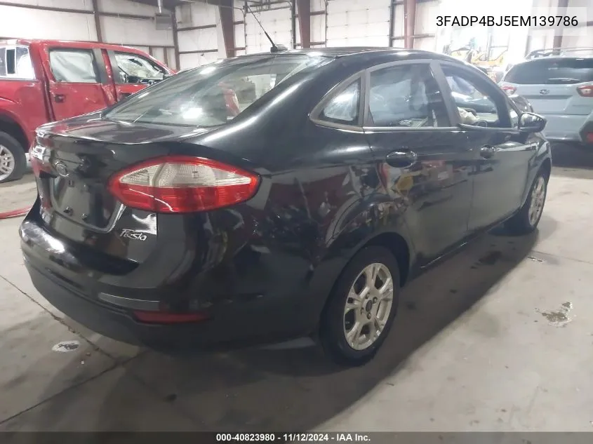 2014 Ford Fiesta Se VIN: 3FADP4BJ5EM139786 Lot: 40823980