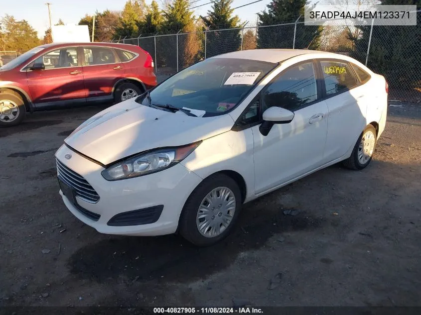 2014 Ford Fiesta S VIN: 3FADP4AJ4EM123371 Lot: 40827905