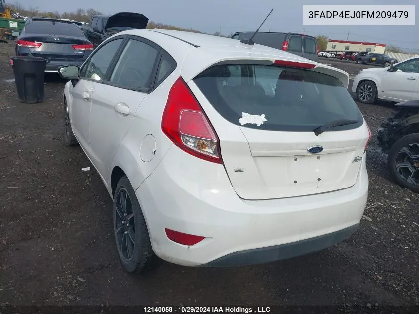 2015 Ford Fiesta Se VIN: 3FADP4EJ0FM209479 Lot: 12140058