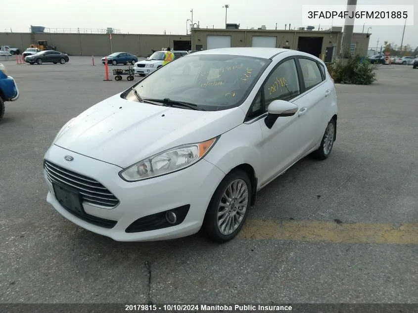 2015 Ford Fiesta Titanium VIN: 3FADP4FJ6FM201885 Lot: 20179815