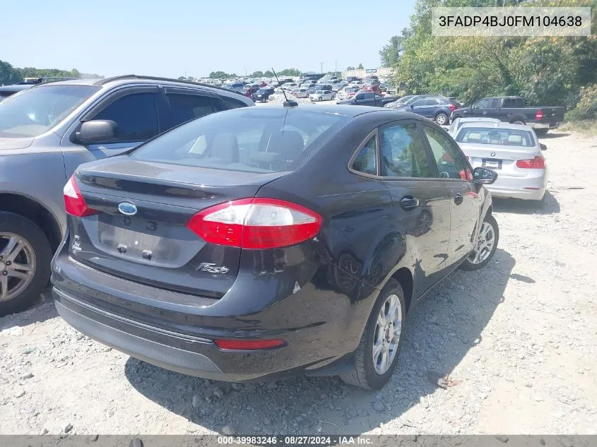 2015 Ford Fiesta Se VIN: 3FADP4BJ0FM104638 Lot: 39983246