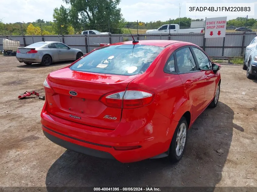 2015 Ford Fiesta Se VIN: 3FADP4BJ1FM220883 Lot: 40041395