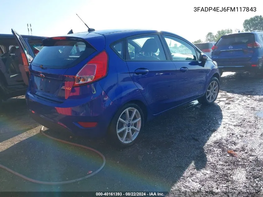 2015 Ford Fiesta Se VIN: 3FADP4EJ6FM117843 Lot: 40161393