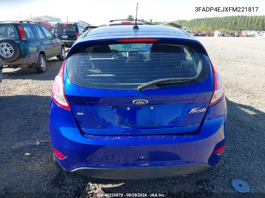 2015 Ford Fiesta Se VIN: 3FADP4EJXFM221817 Lot: 40220879