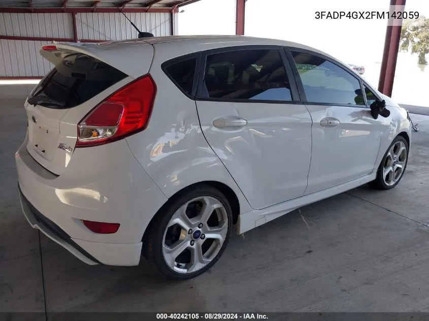 2015 Ford Fiesta St VIN: 3FADP4GX2FM142059 Lot: 40242105