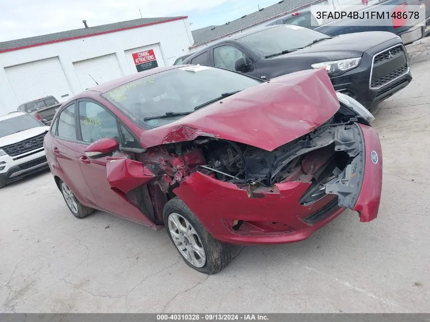 2015 Ford Fiesta Se VIN: 3FADP4BJ1FM148678 Lot: 40310328