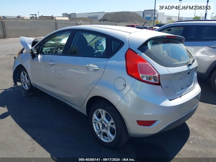 2015 Ford Fiesta Se VIN: 3FADP4EJ6FM208353 Lot: 40360141