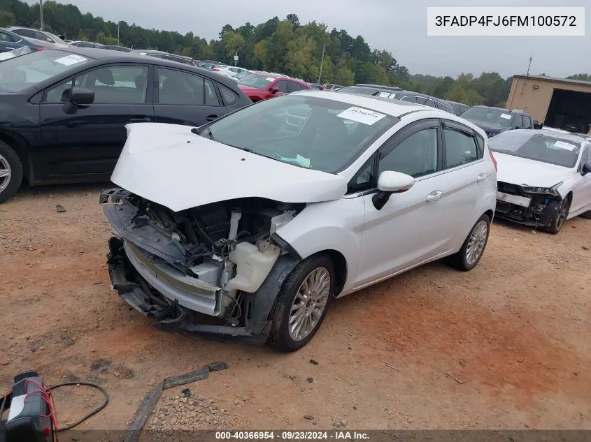 2015 Ford Fiesta Titanium VIN: 3FADP4FJ6FM100572 Lot: 40366954