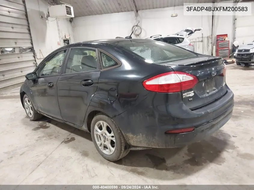 2015 Ford Fiesta Se VIN: 3FADP4BJXFM200583 Lot: 40400598