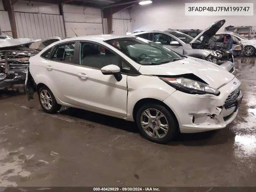 2015 Ford Fiesta Se VIN: 3FADP4BJ7FM199747 Lot: 40429829