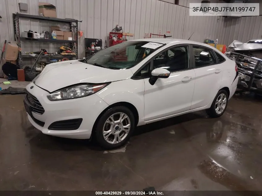 2015 Ford Fiesta Se VIN: 3FADP4BJ7FM199747 Lot: 40429829