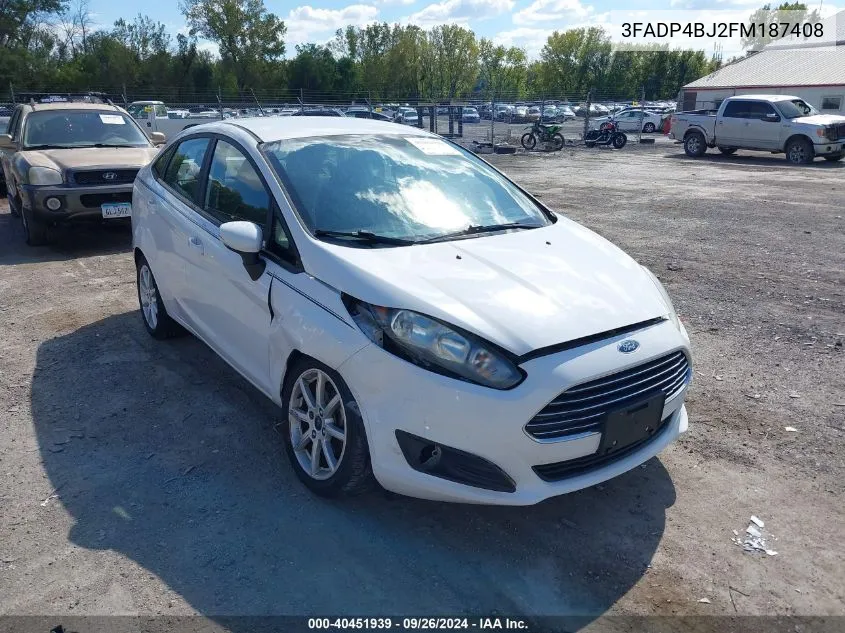 2015 Ford Fiesta Se VIN: 3FADP4BJ2FM187408 Lot: 40451939