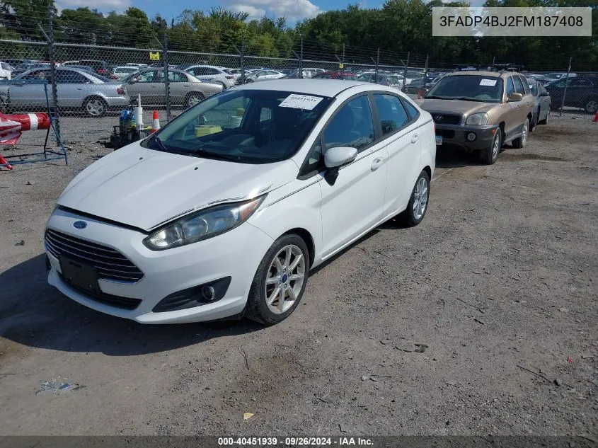 2015 Ford Fiesta Se VIN: 3FADP4BJ2FM187408 Lot: 40451939