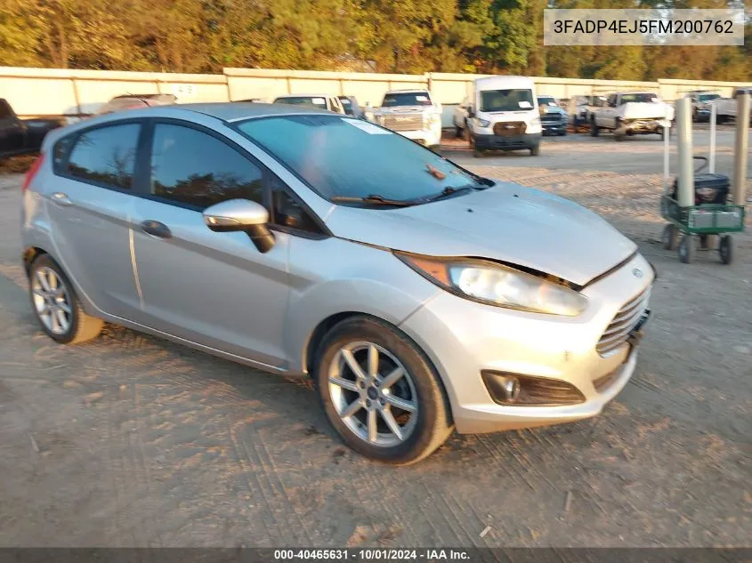 2015 Ford Fiesta Se VIN: 3FADP4EJ5FM200762 Lot: 40465631