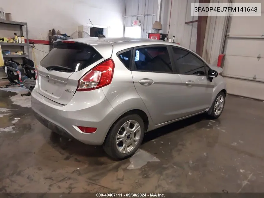 2015 Ford Fiesta Se VIN: 3FADP4EJ7FM141648 Lot: 40467111