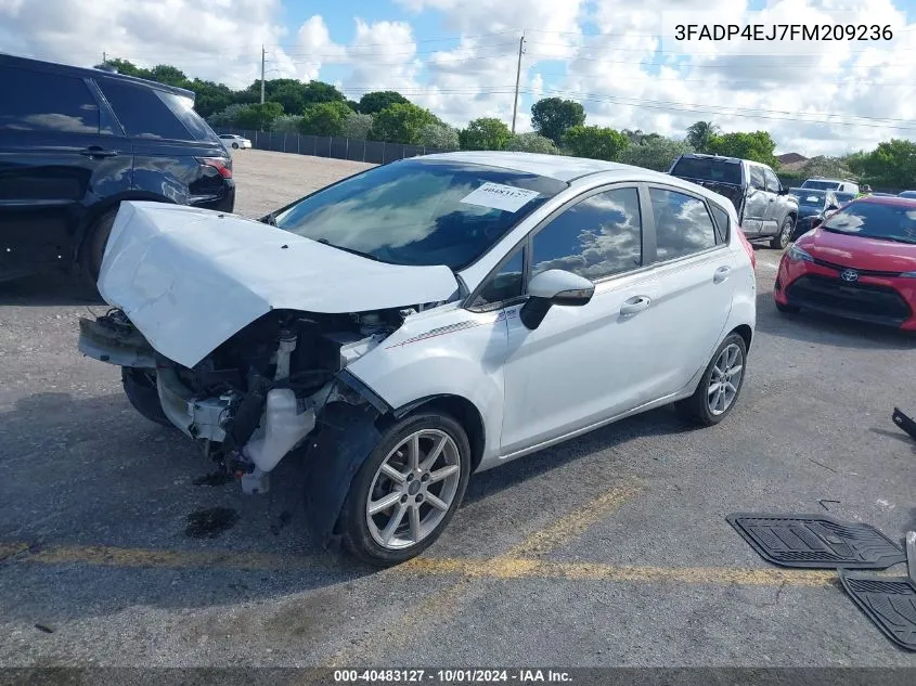 2015 Ford Fiesta Se VIN: 3FADP4EJ7FM209236 Lot: 40483127